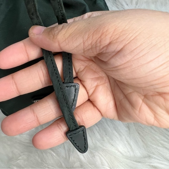 Prada NYLON DRAWSTRING BUCKET POUCH (green) - Picture 11 of 17